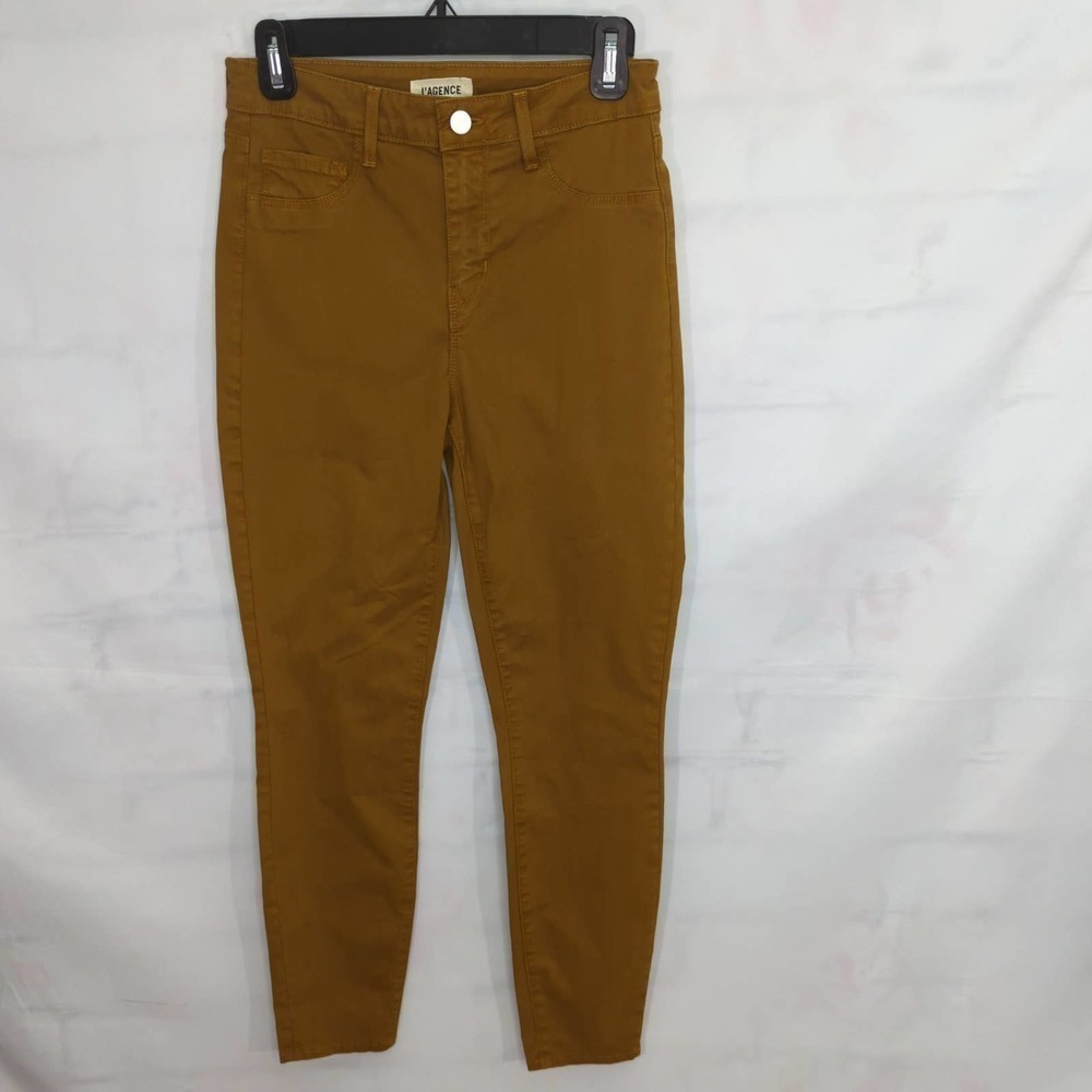 L'AGENCE Margot Khaki High Rise Skinny‎ Jeans